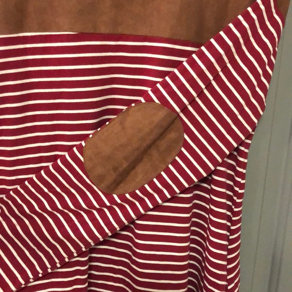 SUEDE ELBOW PATCH TEE DRESS - Picture 3 of 3